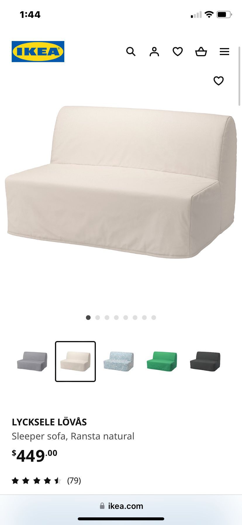 IKEA LYCKSELE LÖVÅS Sleeper sofa