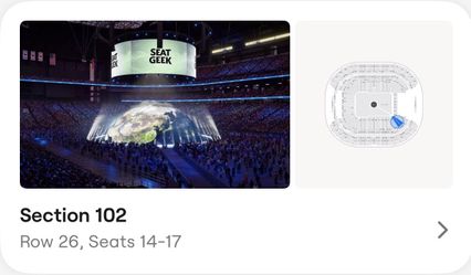 Kanye West Concert Tickets Section 102 Row 26 Seats 14-17