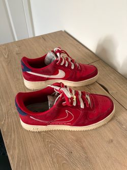 Nike Air Force 1 Low Red Suede Sneakers mens 10.5