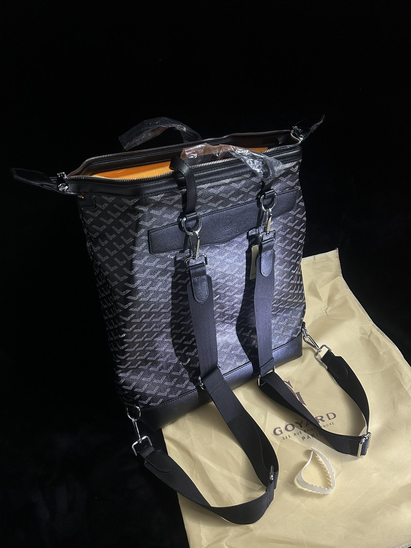 Designer Backpack with Adjustable Straps (Black)