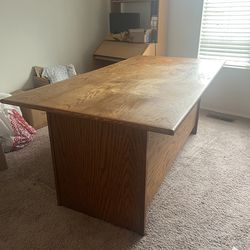 Free! Custom made desk. Solid oak.