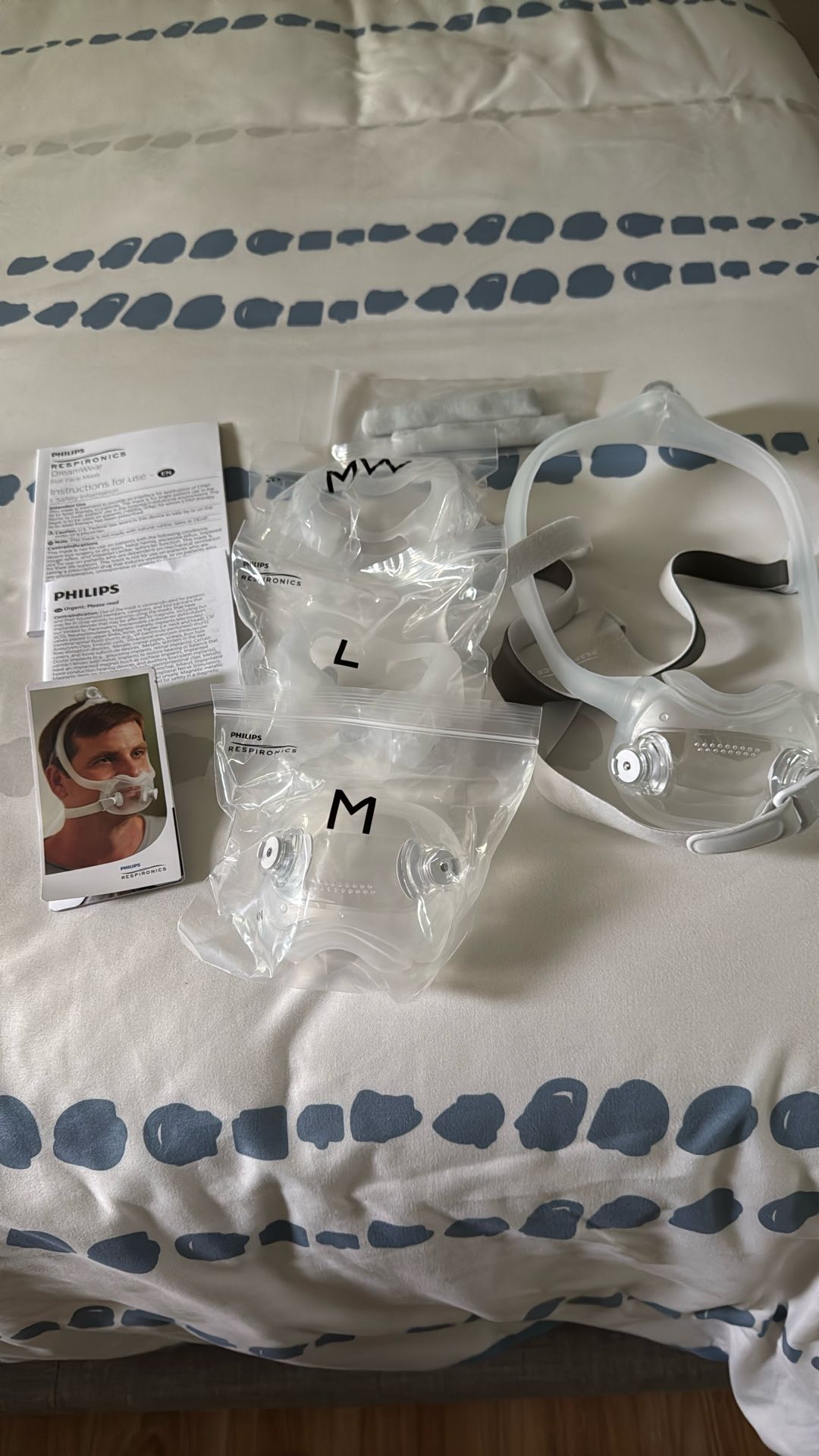 Philip Respironics Dream Wear Full Face CPAP Mask Fit Kit