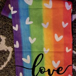 Colorful Love Heart Pride Month table Runner Polyester New