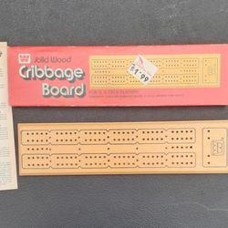 Whitman Wooden Cribbage Board