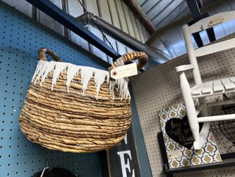 Boho Basket With Handles 