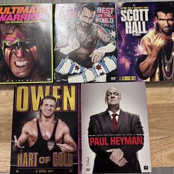 WWE DVD SET:  CM Punk, Heyman, Owen, Hall, Warrior