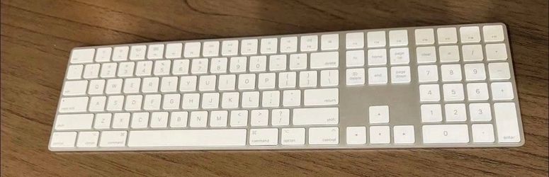 Apple Magic Keyboard with Numeric Keypad no cable, specifically model A1843.  Connectivity: Bluetooth wireless technology- pickup from Northridge area