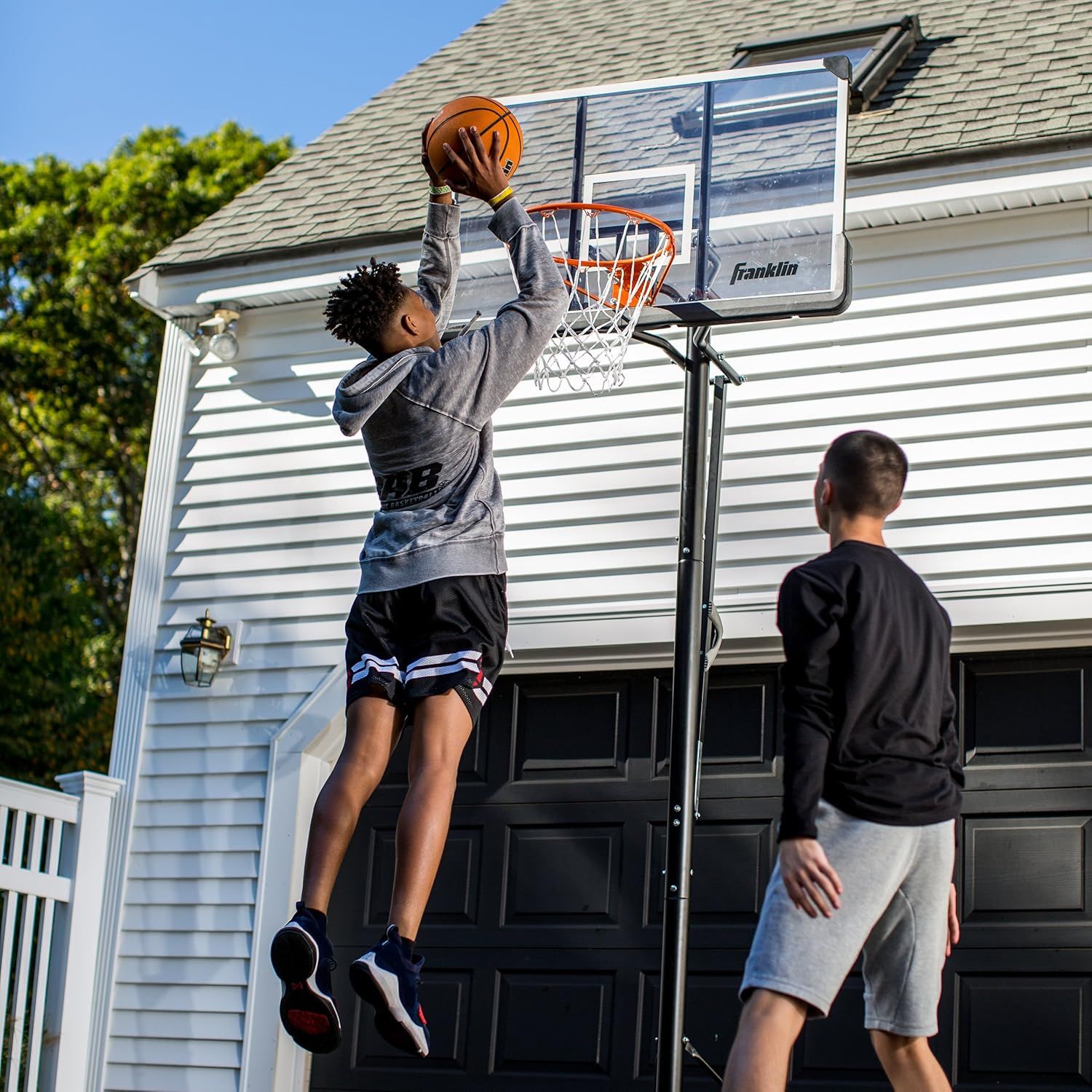 Franklin Sports Portable Driveway Basketball Hoop β 48" Adjustable Backboard