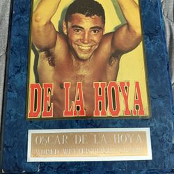 OSCAR DE LA HOYA Plaque & Picture 