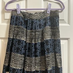 Black And Blue Patterned Skirt