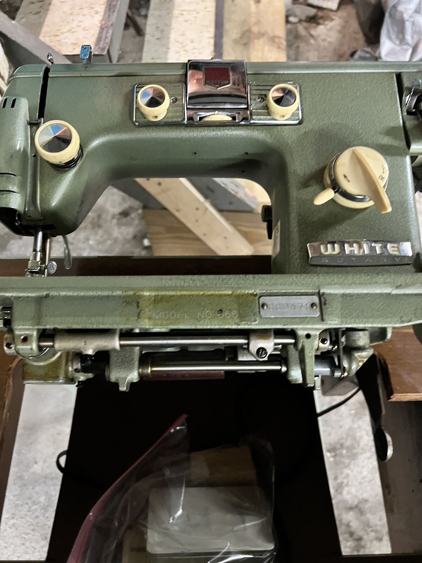white sewing machine