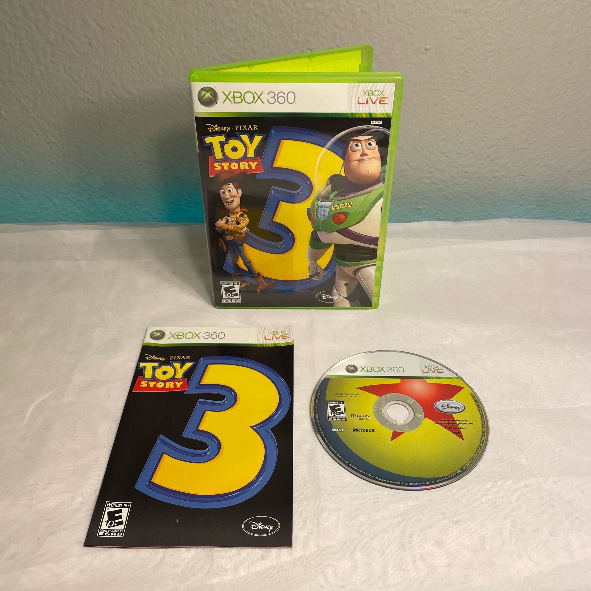 Toy Story 3 Microsoft Xbox 360 Videogame With Manual TESTED & Works (2010) CIB