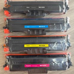 4 Pack W2100X High Yield Toner (With Chip) for HP LaserJet Color Pro MFP 4301fdw