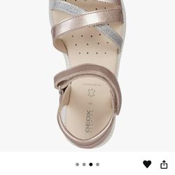  Geox Sandals Flat Big Girl’s Karly Leather Slingback Sandals – US Big Kid 5.5