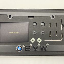 BMW Logo License Plate Frame, Black, In Gift Box *BRAND NEW *