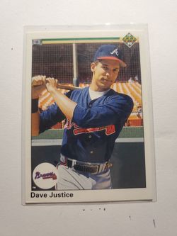 DAVE JUSTICE, 1990 Upper Deck.