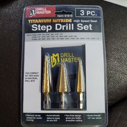 Brand New Drill Master Step Drill Set 