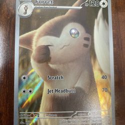 Pokemon Furret 168/159 Journey Together Illustration Rare Full Art Holo NM
