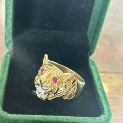 Gold Ring Men 14K Gold  / Anillo Oro 14 Kilates