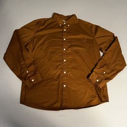 Gap Adult Button-Down Untucked Long Sleeve Dress Shirt