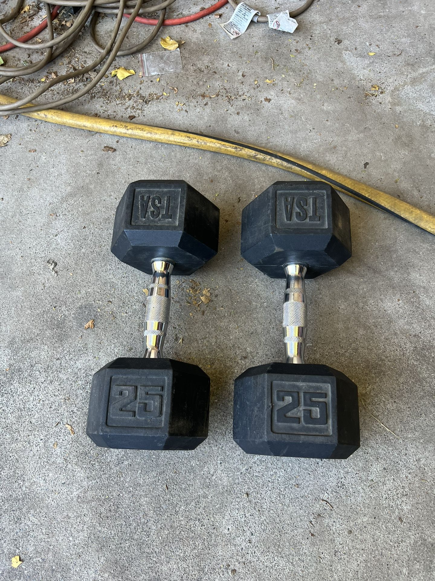 2) 25lbs Dumbbells Selling For $ 50