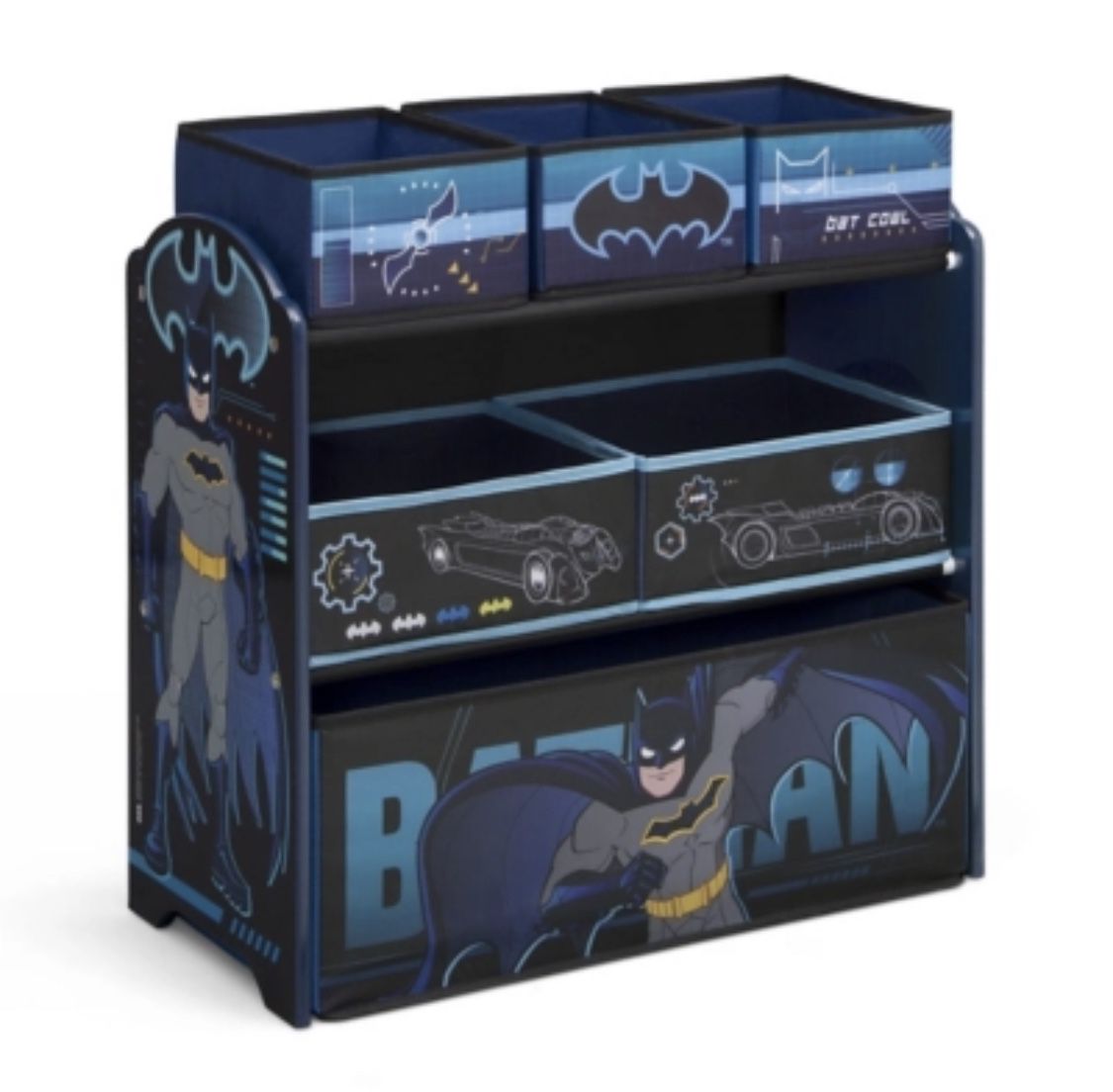 Delta Children Batman 6 Bin Design and Store Toy Organizer