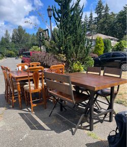 3’x5’ Wood Table with Metal Frame