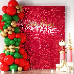 24PCS Square Sequin Shimmer Backdrop Panel, Photo Backdrops for Birthday,