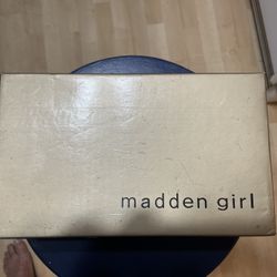 Black Leather Madden Girl -Low Heel Shoes