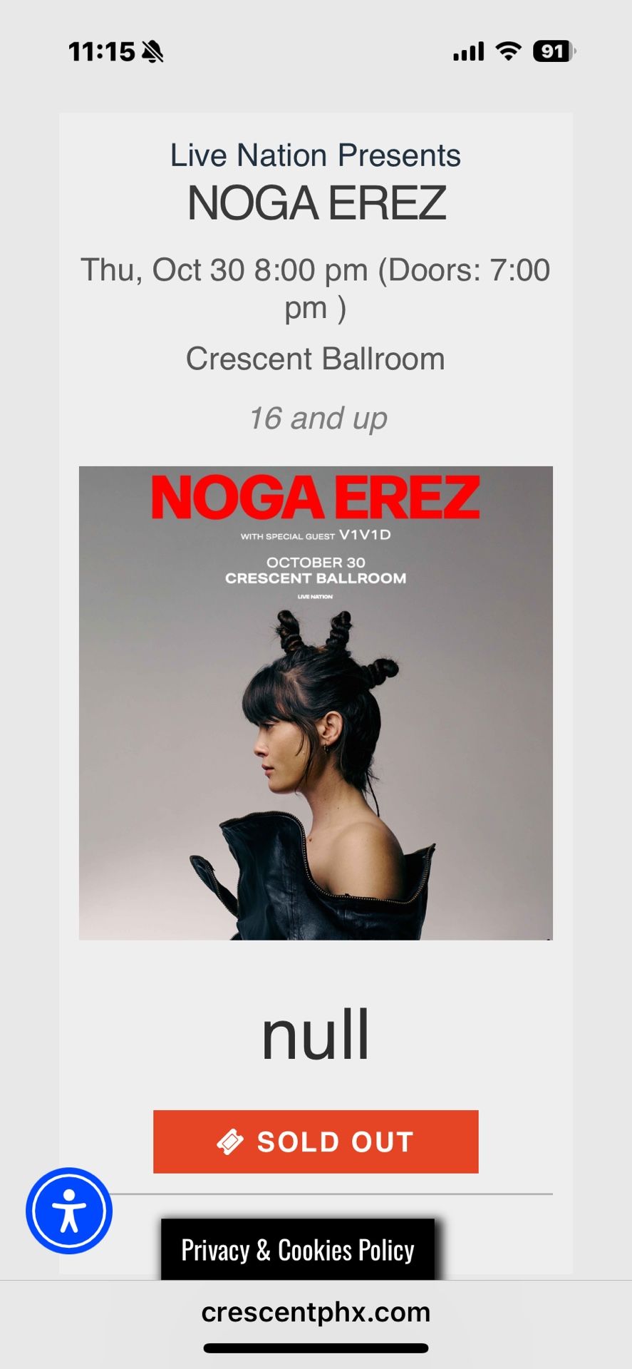 Concert Tickets For Thursday Night 