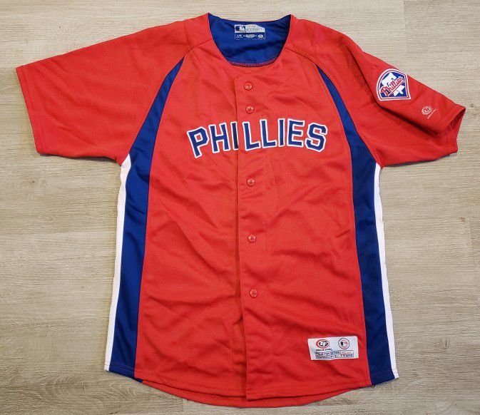 Philadelphia Phillies Official MLB Youth Lrg 10/12 Stitched Jersey 