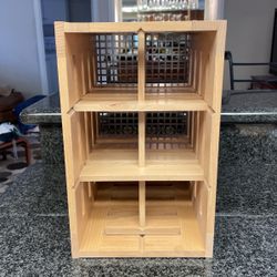 3  Matching Wooden Wine Bottle Racks (removal shelving)