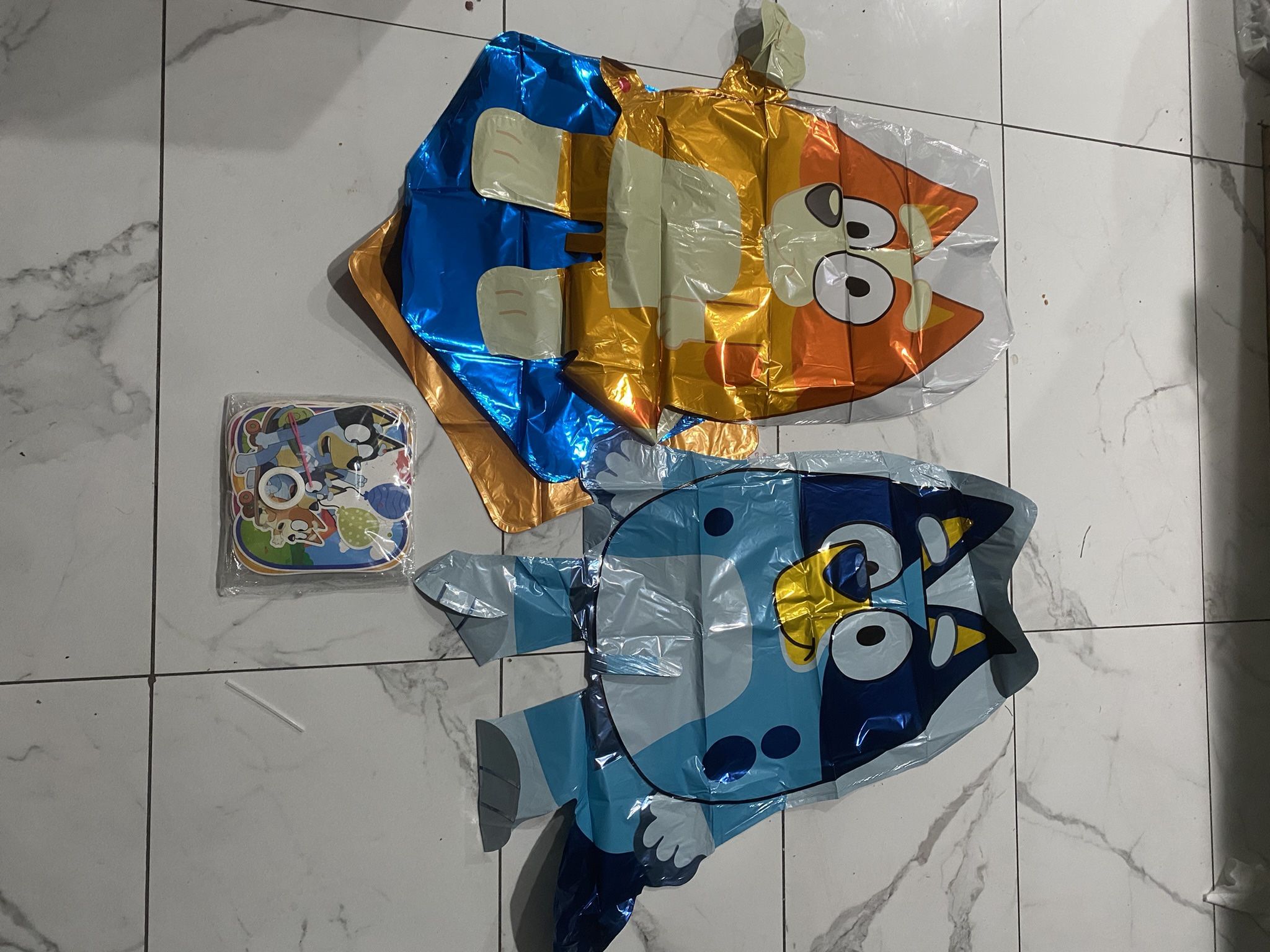 50 Banner Bluey & Friends Birthday Balloon Foil Set