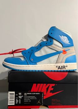 Jordan 1 High Off White UNC University Blue - 11 M