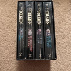 TOLKIEN LORD OF THE RINGS HOBBIT 50th Anniversary Book Box Set Early 90’s w/Box
