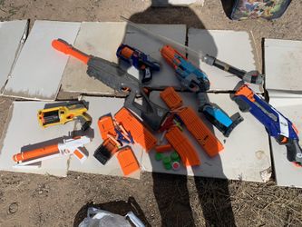 Assorted nerf and water toys