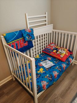 4n1 convertible crib, mattress and bedding