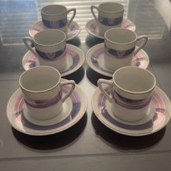 Set of 6 Royal Crown Demitasse cups and saucers