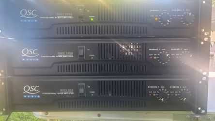 3 QSC power amplifier  RMX 850-RMX1450-RMX2450