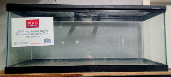 20G long aquatic reptile terrarium with screen cover