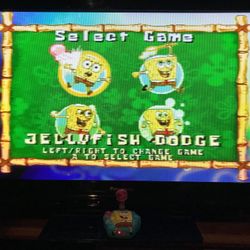 spongbob jakks Pacific plug play TV Games, 4 in 1 tested