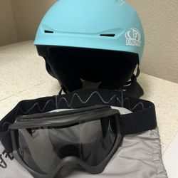 Ski Helmet+googles Kids 