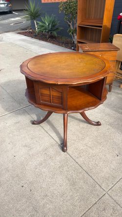Antique rotation, solid wood side table