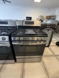 GE stainless steel gas stove five burners