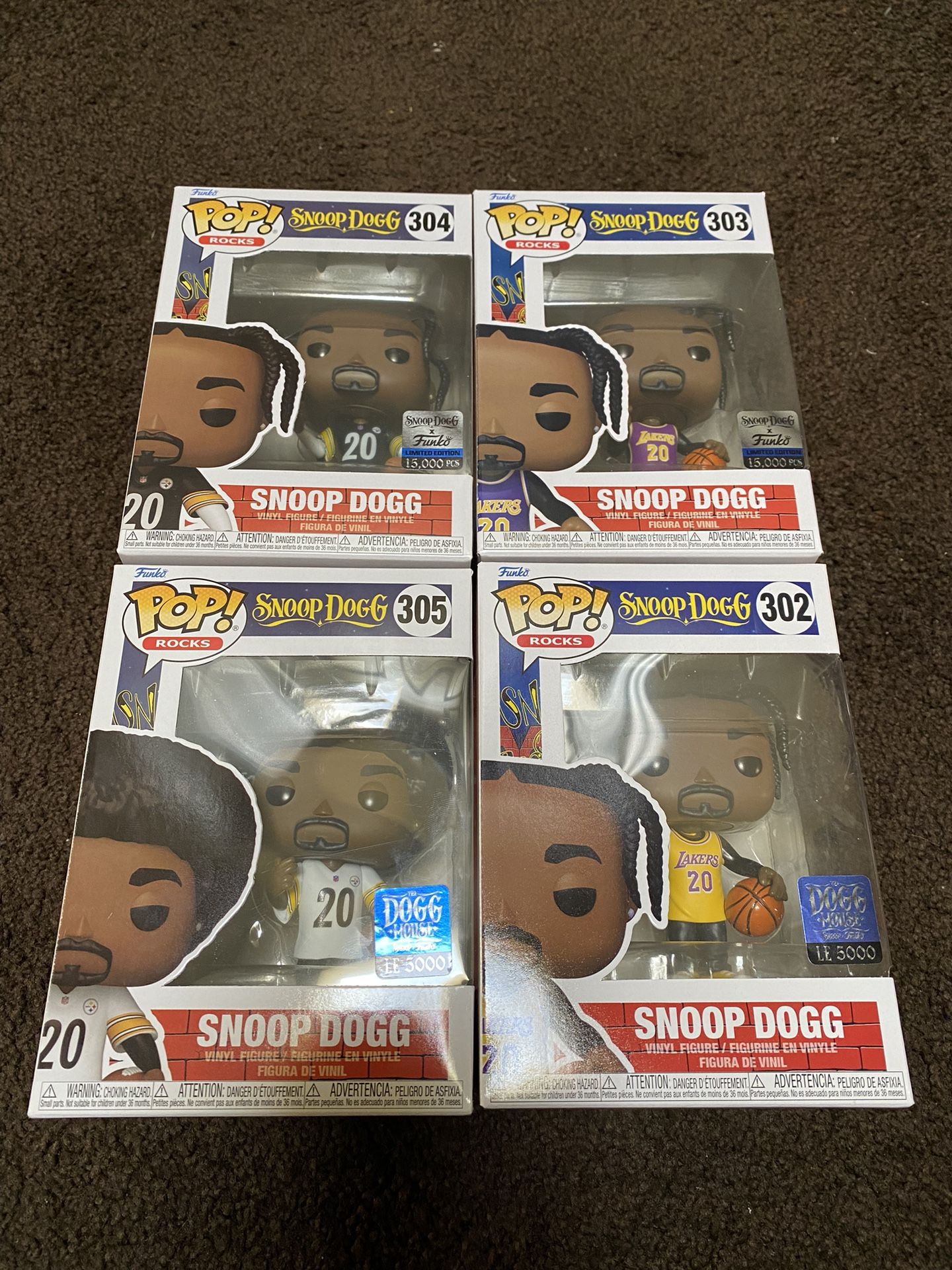 #302-305 Funko Pop Rocks Snoop Dogg (Funko Limited Edition 15,000 Pcs)