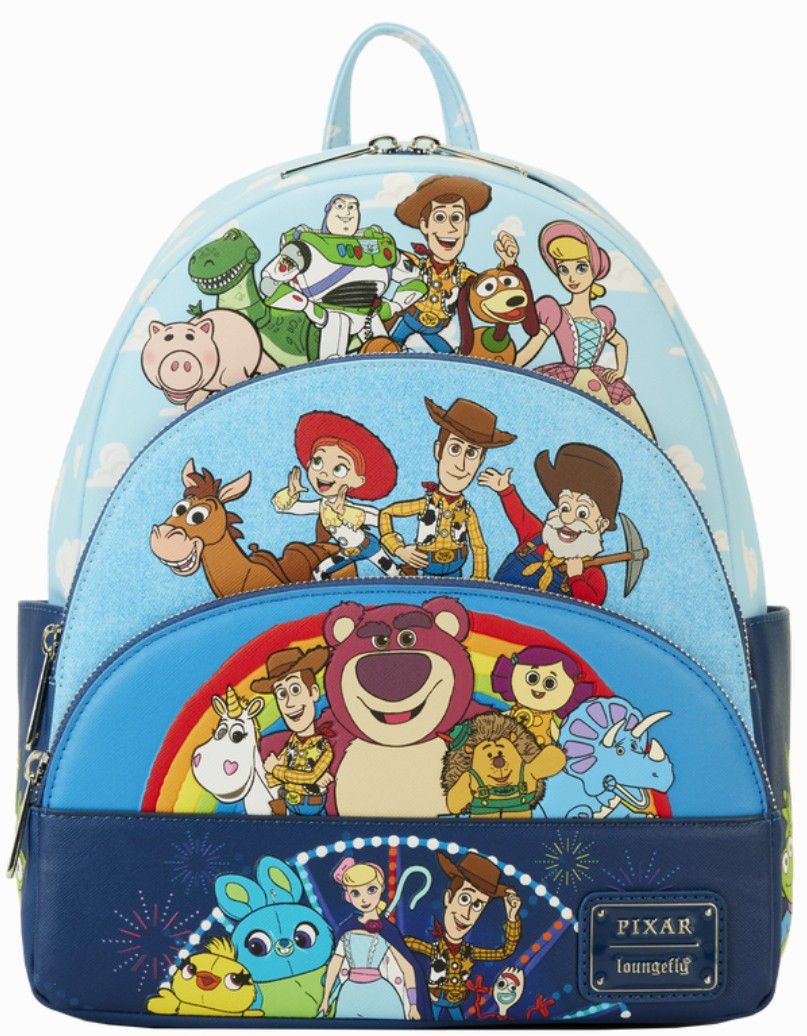 Loungefly Toy Story Movie Collab Triple Pocket Backpack New With Tags 