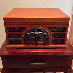 Crosley CR66 5-in-1 Record Player Turntable Radio Cassette CD 