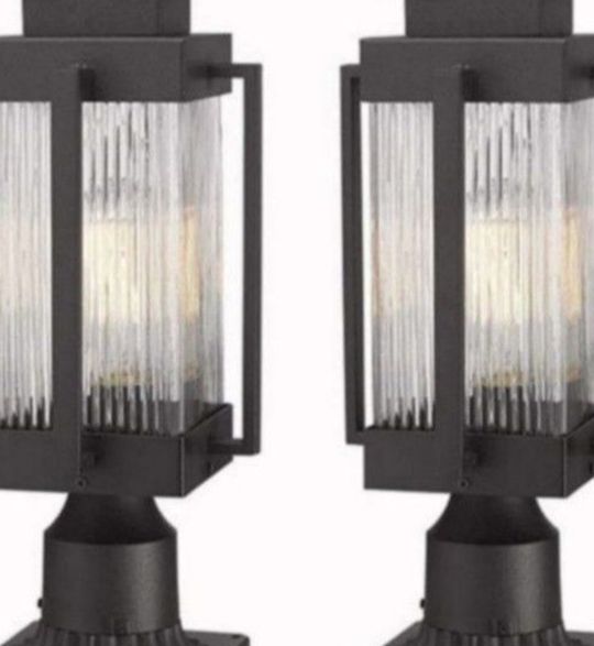 Outdoor Post Light Fixtures, 1-Light Exterior Posta 7 x 7 x 18 pulgadas*set of two*