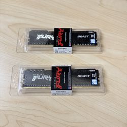 Brand New PC RAM 64GB DDR 4 Kingston Fury Beast DDR4