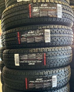 ST205/75/R15 Set of 4 Trailer tires 10 ply